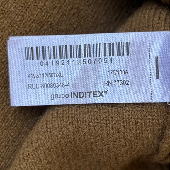 Zara ZW Collection 100% Wool Jewel Collar Cardigan Size XL - Picture 13 of 16